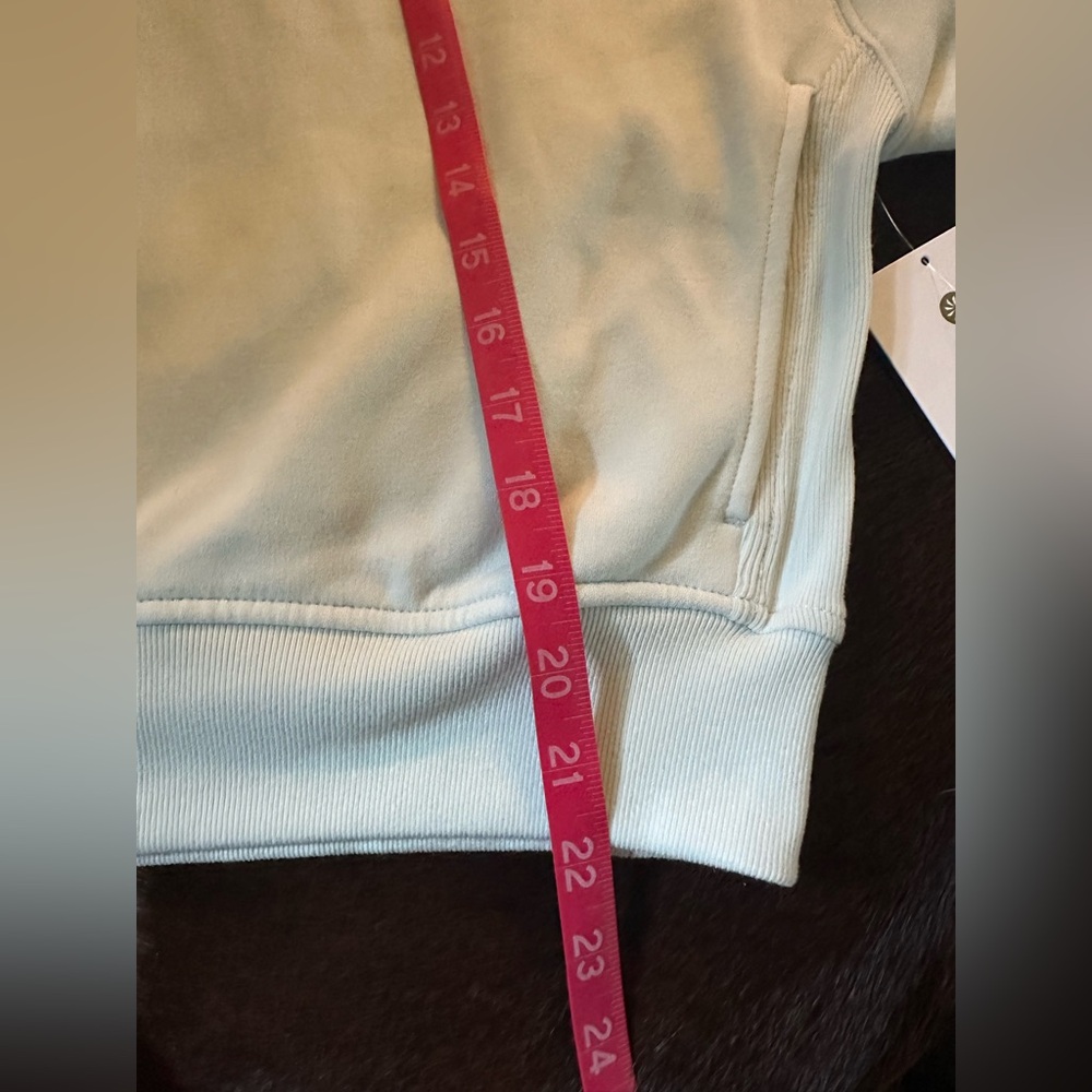 Athleta Forever Fleece 1/2 Zip High Hip Sweatshirt, Glacier, Large, New, NWT! - Picture 12 of 12